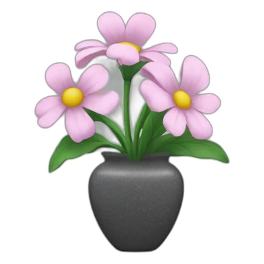 flower inside a granite vase sticker