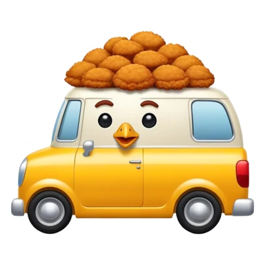 Fried chicken car sticker