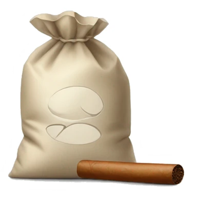 a bag of flour smokes a cigar sticker