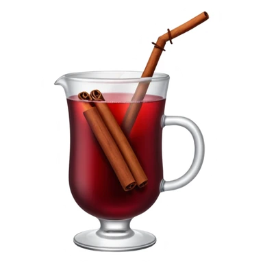 mulled wine in glass sticker