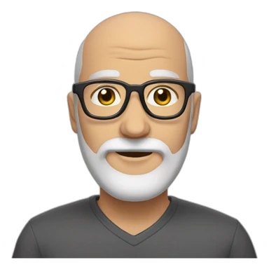 life-lab bald graybeard glasses sticker