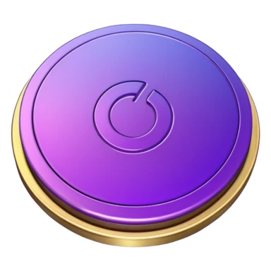Purple modern Gradient coin 3d rotate sticker