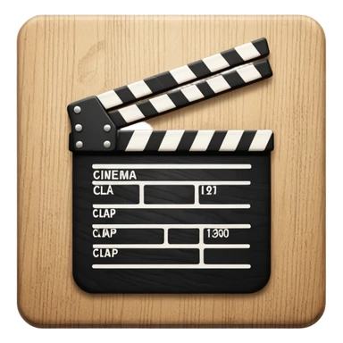 cinema clap (black and white) sticker