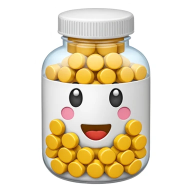 emoji de un frasco de pastillas  sticker