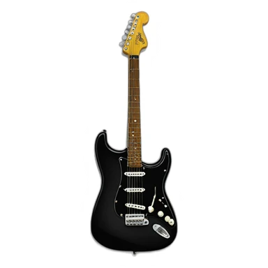 black stratocaster with stickers sticker