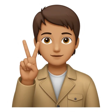 Deux signes peace avec main a l'horizontal avec index de la main droite qui touche le majeur de la main gauche sticker