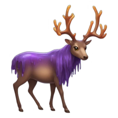 jelly deer-antlers witch sticker
