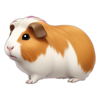 guinea pig with big tail sticker