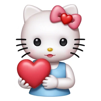Hello kitty  whit heart sticker