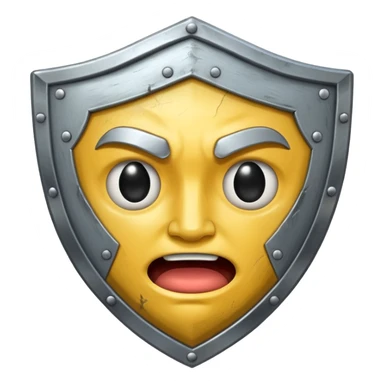 you know the emoji "sadge". i want a shield with that same expression and face :shieldge: like a sad shield sticker