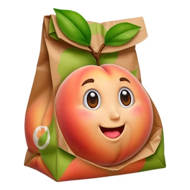 peach bum that is a bag sticker