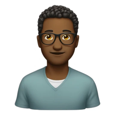 cool men wearing glass sticker