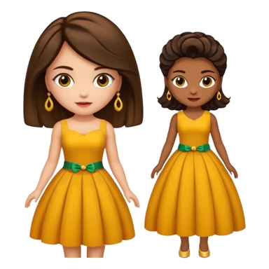 Crie uma boneca morena com cabelo cacheado sticker