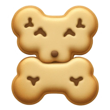 a bone-shaped dog biscuit sticker