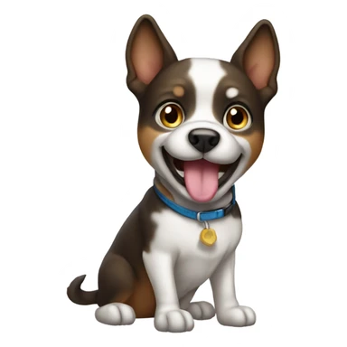 Staffs dog playing  sticker