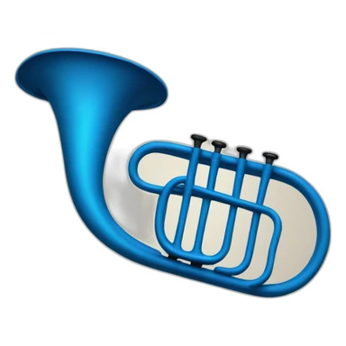 Blue hunting horn sticker