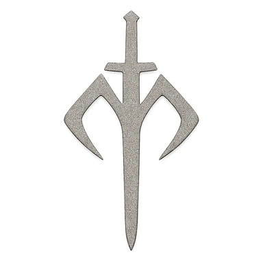 Claymore organization symbol from the anime, subtle stone texture sticker
