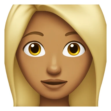 Blonde girl with a tan sticker