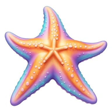 pastel melted starfish sticker