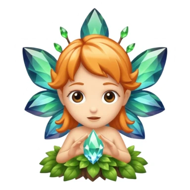 woodland fairy mind blown crystal burst sticker