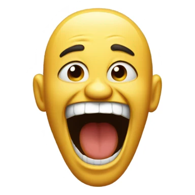 laughing emoji with BBL sticker