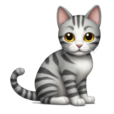 Grey striped cat sticker