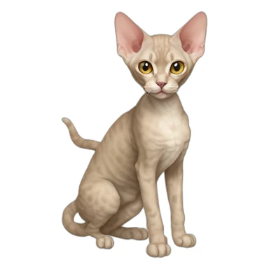 Devon Rex full body sticker