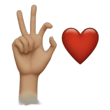 Half Heart with hand sticker