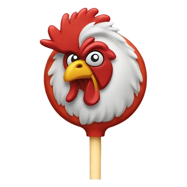 rooster lollipop sticker