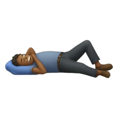 "A man lying on the floor." sticker