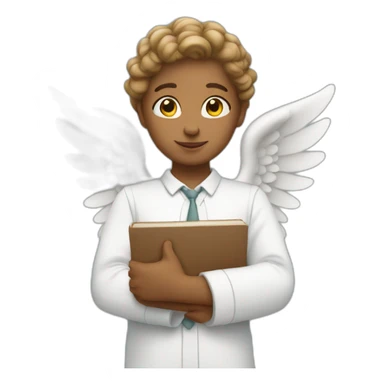 angel helping teacher sticker