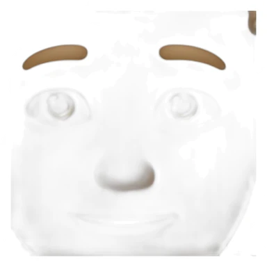 White man with short brown curly hair fade haircut sticker