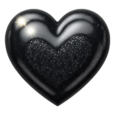 heart with black glitter, hearts sticker