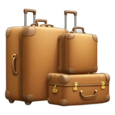 Two cute suitcases one small and one big sticker