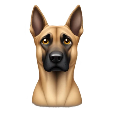 malinois fear peur chien triste sticker