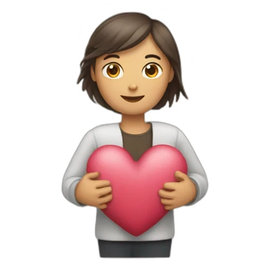 Homme femme avec un coeur sticker