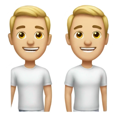 white happy man looking at himself in the mirror sticker