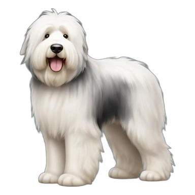 Dog old english sheepdog full-height sticker