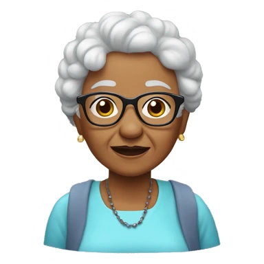 Grandma with glasses ￼ sticker