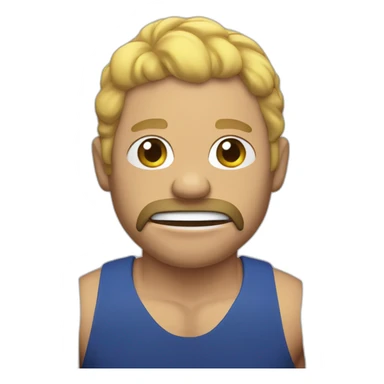 wrestling while clapping lips together sticker