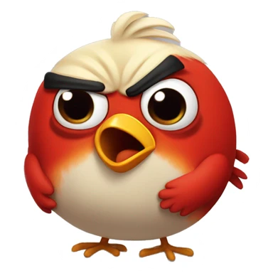 Cute angry bird sticker