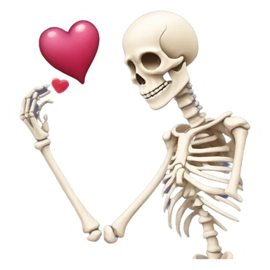 The skeleton in love sticker