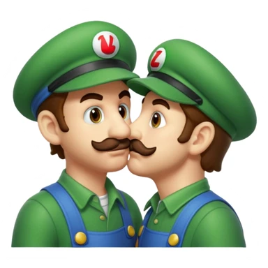 mario and luigi kissing sticker