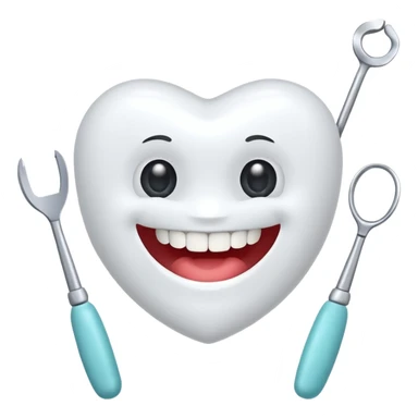 generate an emoticon Dental treatment sticker
