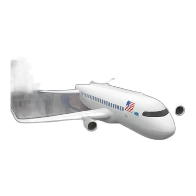 Plane going flying with world trade center in background sticker