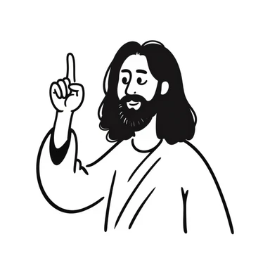 Jesus Christ character flipping the middle finger sticker