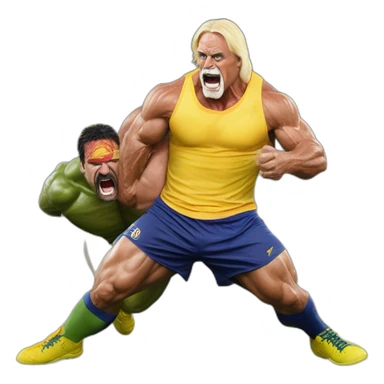 hulk hogan slamming ange postecoglou realistic sticker