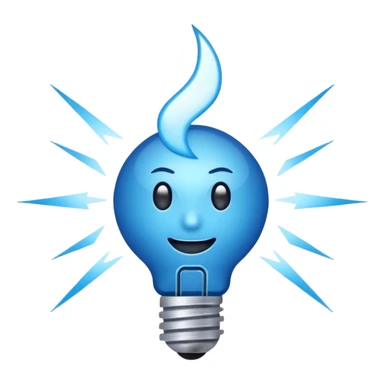 genera un razo de electricida azul sticker