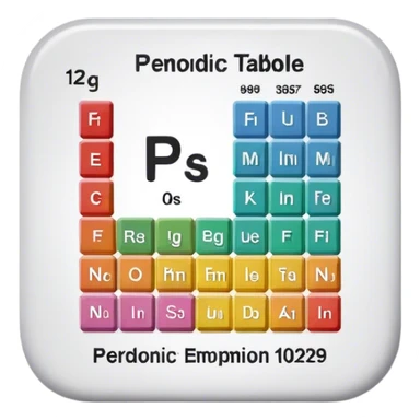 Periodic table sticker