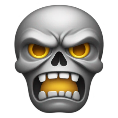 angry cry skull upside-down face emoji sticker